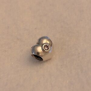 Pandora Retired - Heart Pink Cubic Zirconia Charm